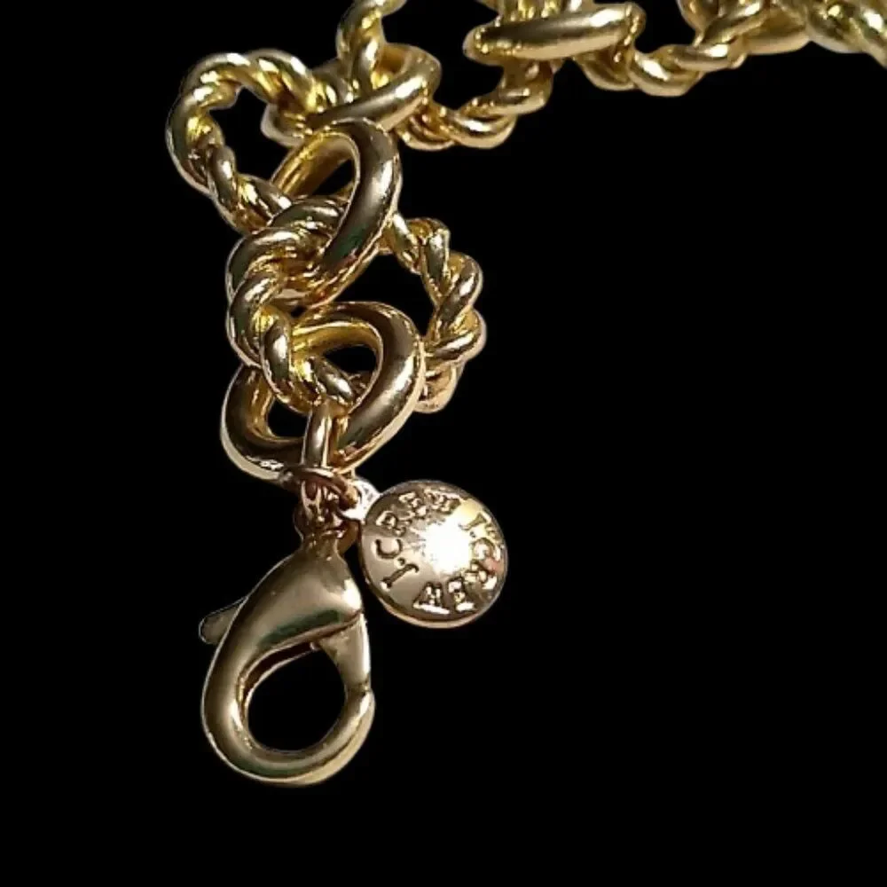 J.Crew Gold-Tone Chain Link Bracelet 8 inch Statement Jewelry Designer